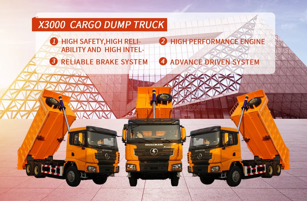 Shacman 6×4 Driving Cargo Transport Trailer Tractor Tipper Dump Truck